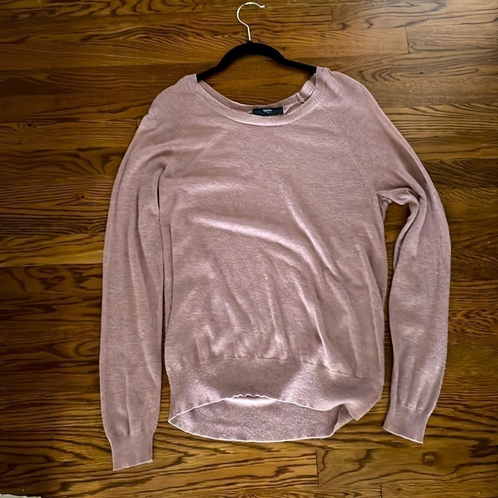 Mossimo XXL mauve women’s basic crew neck sweater with banded waist - Picture 2 of 7